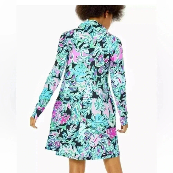 NWT Lilly Pulitzer LilShield UPF 50+ Dress in Let’s Get‎ Wild Print Size XXS - Picture 4 of 12